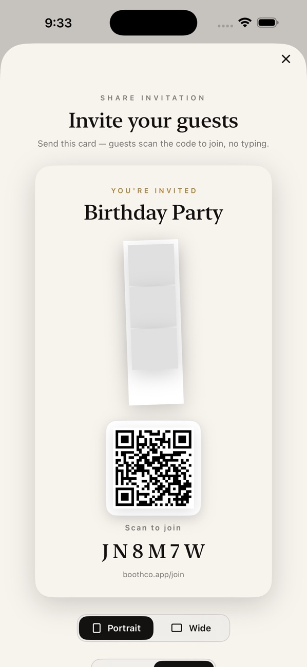 Booth: Invite the room