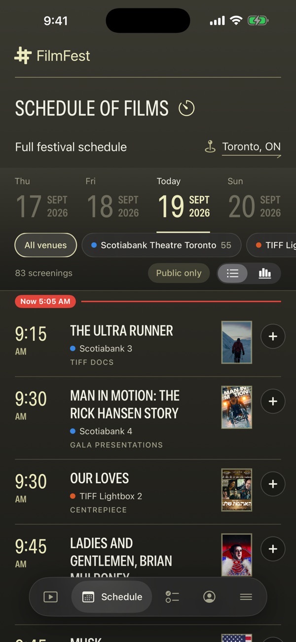 FilmFest: The whole schedule